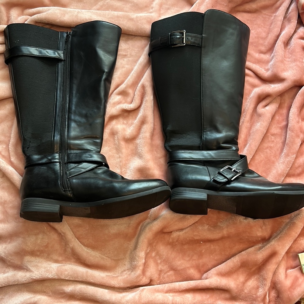 Extra wide calf, wide width boots